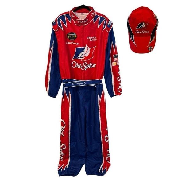 Cal Naughton Jr Nascar Costume Jumpsuit Hat Talladega Nights SIZE XL